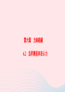 2019-2020学年八年级物理下册 6.2 怎样测量和表示力课件 （新版）粤教沪版