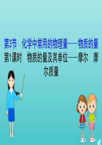 2019-2020新教材高中化学 1.3.1 物质的量及其单位——摩尔 摩尔质量课件 鲁科版必修第一