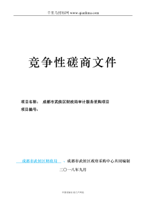 财政局审计服务采购项目竞争性磋商成交招投标书范本