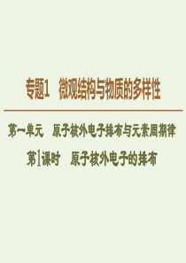 2019-2020年高中化学 专题1 第1单元 第1课时 原子核外电子的排布课件 苏教版必修2