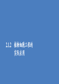 2019-2020高中生物 专题2 细胞工程 1 植物细胞工程的实际应用课件 新人教版选修3