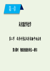 2019-2020版高中化学 第1章 从实验学化学 第2节 第1课时 物质的量的单位——摩尔课件 新