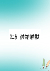 2018秋七年级生物上册 第2单元 第2章 第2节 动物体的结构层次习题课件 （新版）新人教版