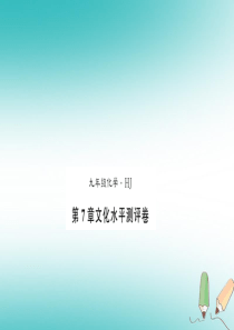 2018秋九年级化学下册 第7章 应用广泛的酸、碱、盐文化水平测评卷习题课件 沪教版