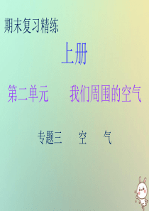 2018秋九年级化学上册 期末复习精炼 第二单元 我们周围的空气 专题三 空气课件 （新版）新人教版