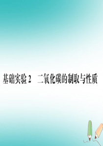 2018秋九年级化学上册 第2章 身边的化学物质 基础实验2 二氧化碳的制取与性质习题课件 沪教版