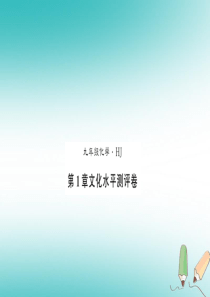 2018秋九年级化学上册 第1章 开启化学之门文化水平测评卷习题课件 沪教版