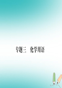 2018秋九年级化学全册 专题三 化学用语习题课件 沪教版