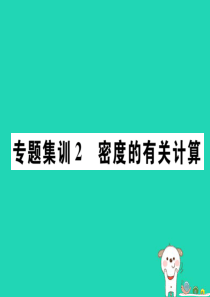 2018秋八年级物理上册 专题集训2 密度的有关计算习题课件 （新版）新人教版