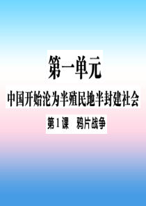 2018秋八年级历史上册 第一单元 中国开始沦为半殖民地半封建社会 第1课 鸦片战争作业课件 新人教