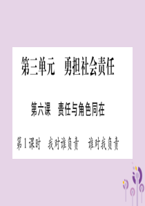 2018秋八年级道德与法治上册 第3单元 勇担社会责任 第6课 责任与角色同在 第1框 我对谁负责 