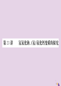 2018年中考化学总复习 第一轮复习 系统梳理 夯基固本 第23讲 氢氧化钠氢氧化钙变质的探究练习课