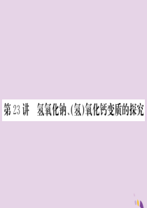 2018年中考化学总复习 第一轮复习 系统梳理 夯基固本 第23讲 氢氧化钠氢氧化钙变质的探究课件