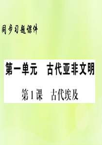 2018年秋九年级历史上册 第1单元 古代亚非文明 第1课 古代埃及习题课件 新人教版