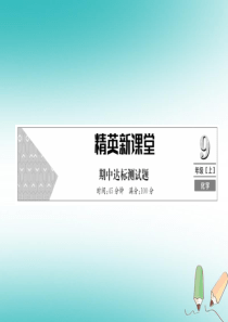 2018年秋九年级化学上册 期中达标测试卷习题课件 （新版）新人教版