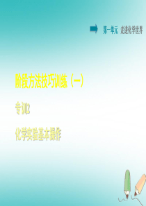 2018年秋九年级化学上册 第一单元 走进化学世界 专项训练2 化学实验基本操作课件 （新版）新人教