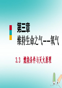 2018年秋九年级化学上册 第三章 维持生命之气—氧气 3.3 燃烧条件与灭火原理（第1课时）课件 