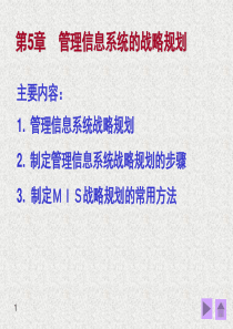 第5章管理信息系统的战略规划