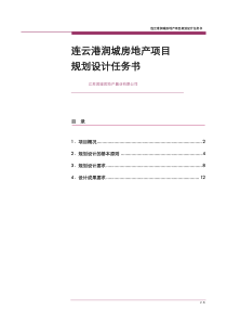 世联-连云港润城房地产项目规划设计任务书