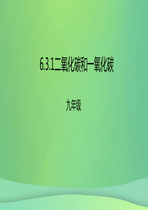 2018年秋九年级化学上册 第六单元 碳和碳的氧化物 6.3 二氧化碳和一氧化碳课件 （新版）新人教