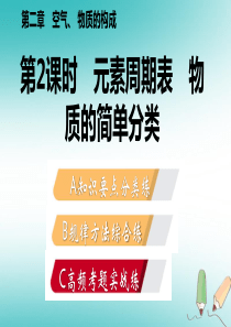 2018年秋九年级化学上册 第二章 空气、物质的构成 2.4 辨别物质的元素组成 第2课时 元素周期