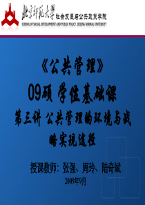 第三讲 公共管理的环境与战略实现途径