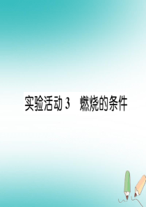 2018年秋九年级化学上册 第7单元 燃料及其利用 实验活动3 燃烧的条件作业课件 （新版）新人教版