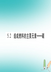 2018年秋九年级化学上册 第5章 燃料 5.2 组成燃料的主要元素习题课件 （新版）粤教版