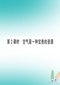 2018年秋九年级化学上册 第2单元 我们周围的空气 2.1 空气 第2课时 空气是一种宝贵的资源作