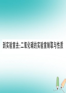 2018年秋九年级化学全册 第6单元 燃烧与燃料 到实验室去 二氧化碳的实验室制取与性质习题课件 （