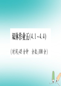 2018年秋九年级化学 双休作业（5）习题课件 （新版）粤教版