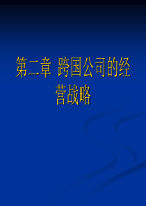 第二章跨国公司的经营战略