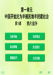 2018年秋八年级历史上册 第一单元 中国开始沦为半殖民地半封建社会 第1课 鸦片战争（课堂精讲）课