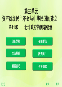 2018年秋八年级历史上册 第三单元 资产阶级民主革命与中华民国的建立 第11课 北洋政府的黑暗统治