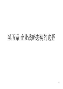 第五章企业战略态势