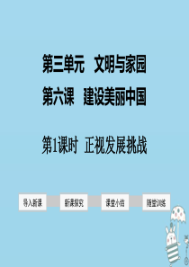 2018年九年级道德与法治上册 第三单元 文明与家园 第六课 建设美丽中国 第1框 正视发展挑战课件