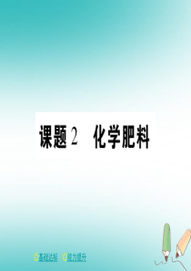 2018年春九年级化学下册 第十一章 盐 化肥 课题2 化学肥料课件 （新版）新人教版