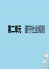 2018年八年级道德与法治上册 第二单元 遵守社会规则复习课件 新人教版