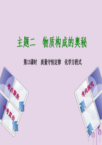 2018届中考化学专题复习 第13课时 质量守恒定律 化学方程式课件 新人教版