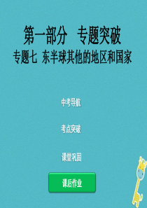 2018届中考地理总复习 专题突破七 东半球其他的地区和国家课件