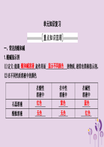 2018届九年级化学下册 第十单元 酸和碱单元知识复习课件 （新版）新人教版