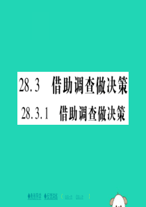 2018春九年级数学下册 第28章《样本与总体》28.3.1 借助调查做决策习题课件 （新版）华东师