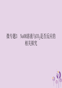 2018春九年级化学下册 第10单元 酸和碱 微专题3 NaOH溶液与CO2是否反应的相关探究课件 