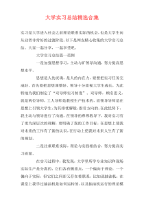 大学实习总结精选合集