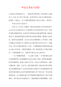 毕业文员实习总结