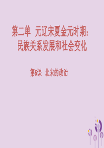 2017-2018学年七年级历史下册 第二单元 辽宋夏金元时期：民族关系发展和社会变化 第6课 北宋