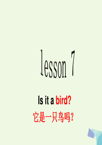 2016秋三年级英语上册 Lesson 7 Is it a bird课件4 科普版