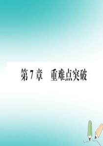 （遵义专版）2018秋九年级化学下册 第7章 应用广泛的酸、碱、盐重难点突破习题课件 沪教版