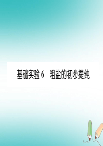 （遵义专版）2018秋九年级化学下册 第6章 溶解现象 基础实验6 粗盐的初步提纯习题课件 沪教版