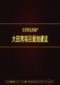 吉首荣达房地产大田湾项目规划建议